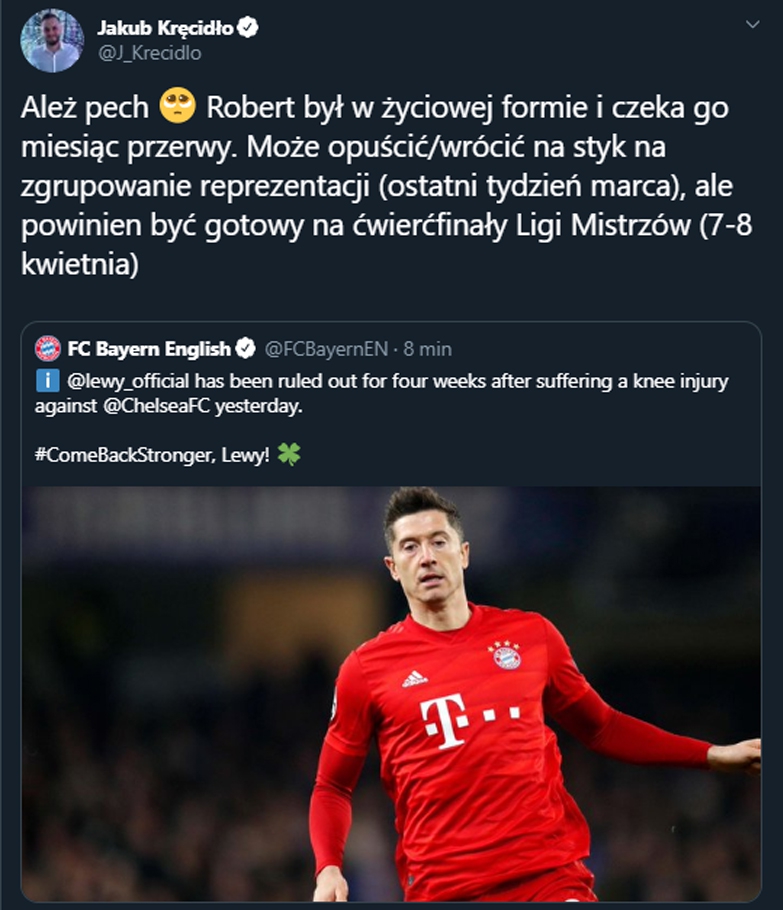 PILNE! ROBERT LEWANDOWSKI KONTUZJOWANY!